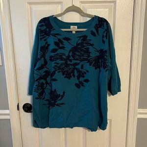 Sweater with floral print 3X